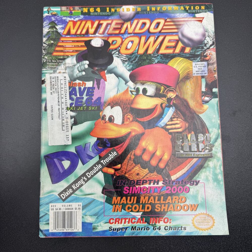 Nintendo Power Magazine Vol 88 November 1996 N64 Super Mario 64 Wave Race 64